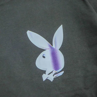 Футболка Playboy Big Back Logo With Purple Line "Black" фото № 4