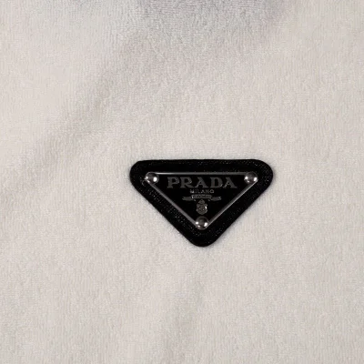 Футболка Prada With Black Logo - Patch "Cream" фото № 5