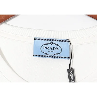 Футболка Prada Exfoliated Logo "White" фото № 2