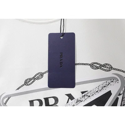 Футболка Prada Exfoliated Logo "White" фото № 3