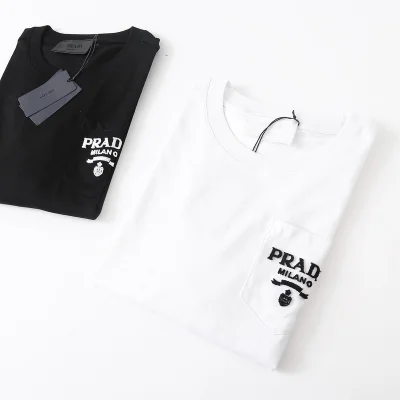 Футболка Prada Brand Milano Logo "White" фото № 4