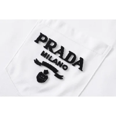 Футболка Prada Brand Milano Logo "White" фото № 7