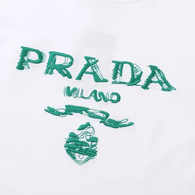 Футболка Prada Classic And Convenient "White/Green" фото № 3