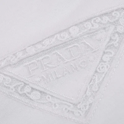 Футболка Prada With A Thread Logo "White" фото № 5