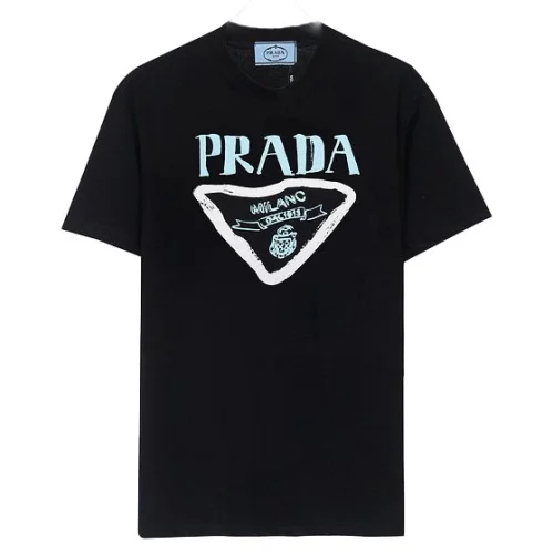 Футболка Prada Jagged Logo Print "Black"