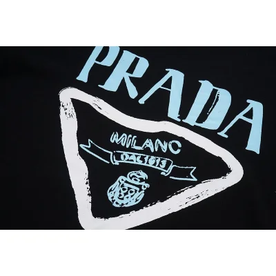 Футболка Prada Jagged Logo Print "Black" фото № 8