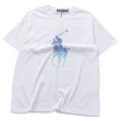 Футболка Ralph Lauren Blue Gradient Logo "White"