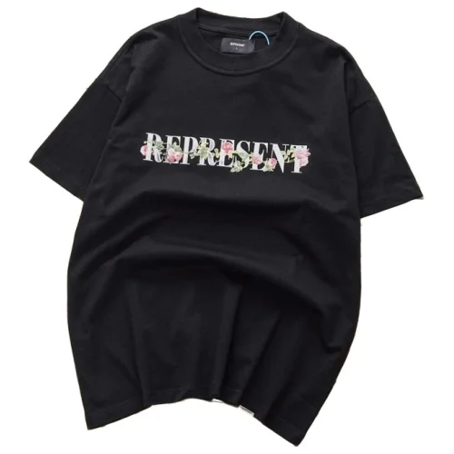 Футболка Represent Floral Print "Black"
