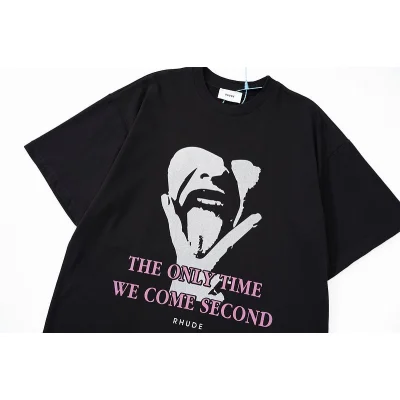 Футболка Rhude The Only Time We Come Second "Black" фото № 3