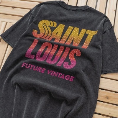 Футболка Saint Louis Future Vintage "Black/Gray" фото № 5 Футболка Saint Louis Future Vintage "Black/Gray" фото № 5