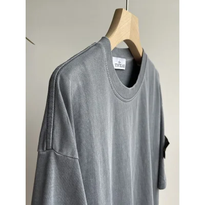 Футболка Stone Island Without Inscriptions But With Patch "Gray/Blue" фото № 4