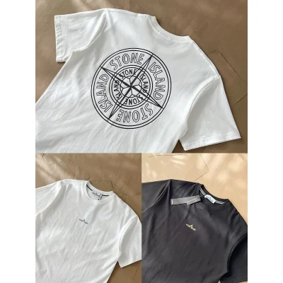 Футболка Stone Island Center Logo "White" фото № 2