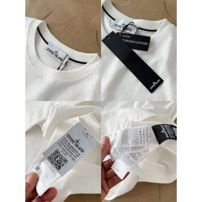 Футболка Stone Island Center Logo "White" фото № 3