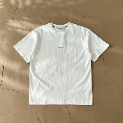 Футболка Stone Island Center Logo "White" фото № 4