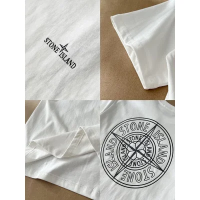 Футболка Stone Island Center Logo "White" фото № 5