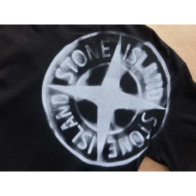 Футболка Stone Island With Big Logo - Cotton "Black" фото № 2