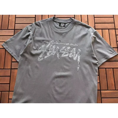 Футболка Stussy Logo From Chains "Gray" фото № 2