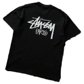 Футболка Stussy Inscription Paris "Black"