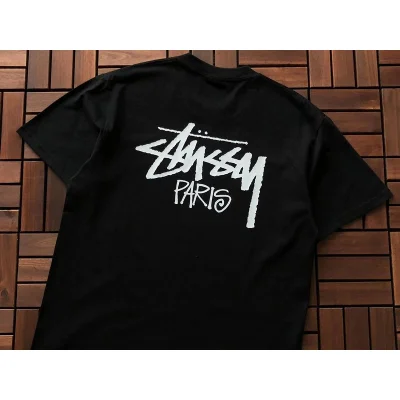 Футболка Stussy Inscription Paris "Black" фото № 5