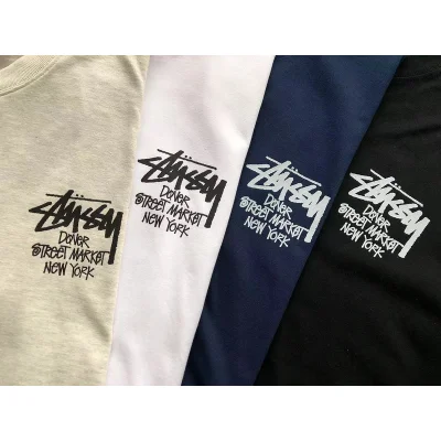 Футболка Stussy Lettering Dover Street Market New York "White" фото № 3