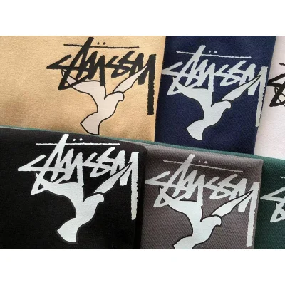 Футболка Stussy Planet With Flying Birds Around "Beige" фото № 3