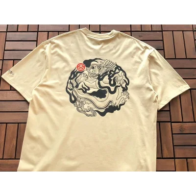 Футболка Stussy Circle From Curve Lines "Brown" фото № 2