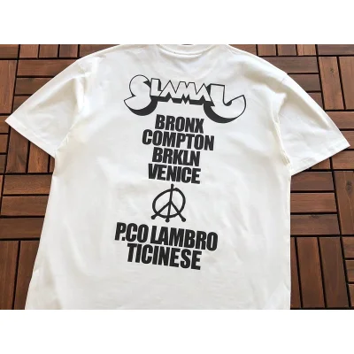 Футболка Stussy Print With People In Square With Lettering Around "White" фото № 4