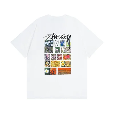 Футболка Stussy With Collage Of Flowers "White" фото № 2