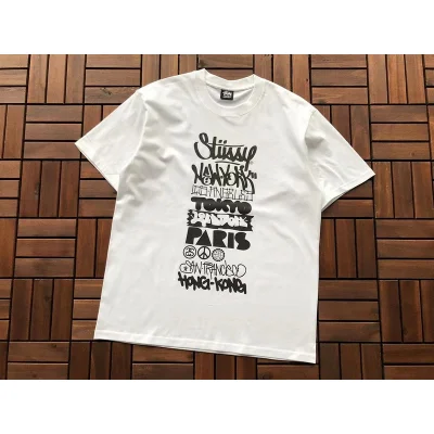 Футболка Stussy Front Lettering In Rectangle "White" фото № 3