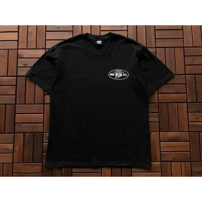 Футболка Stussy Lettering And Playing Cubes In Oval "Black" фото № 2