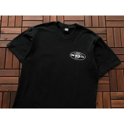 Футболка Stussy Lettering And Playing Cubes In Oval "Black" фото № 5