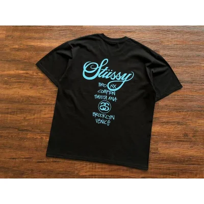 Футболка Stussy City Name List And Symbols "Black" фото № 2