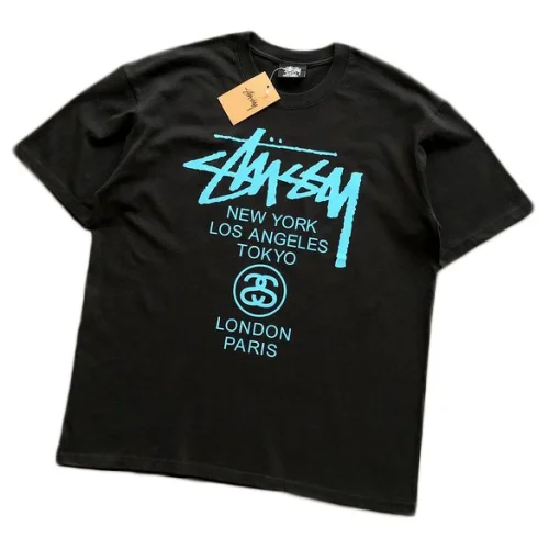 Футболка Stussy City Name List And Symbols "Black"