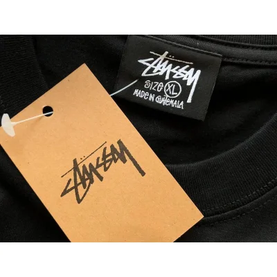 Футболка Stussy Letters Inside Circle Print Front "Black" фото № 3