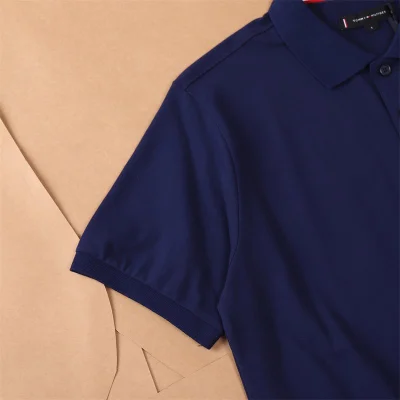 Поло Tommy Jeans Plain With Small Logo "Blue" фото № 3