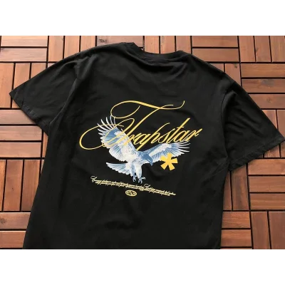 Футболка Trapstar Eagle With Logo Inscription And Star "Black" фото № 2
