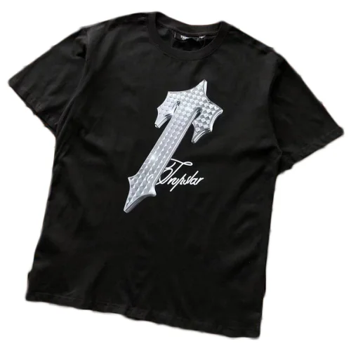Футболка Trapstar Shiny Logo Front "Black"