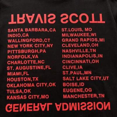 Футболка Travis Scott Astroworld Flying Eagle Print "Black" фото № 6