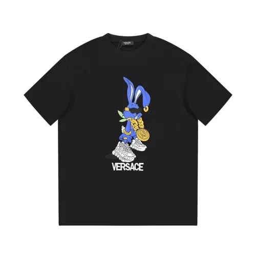 Футболка Versace With A Rich Rabbit Print "Black"