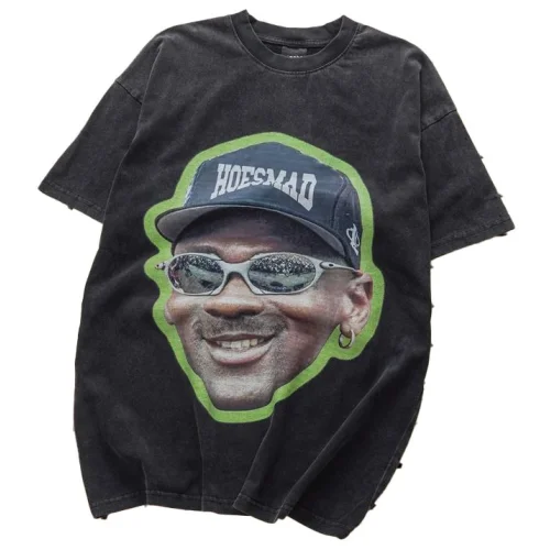 Футболка Vintage With Face Print "Black"