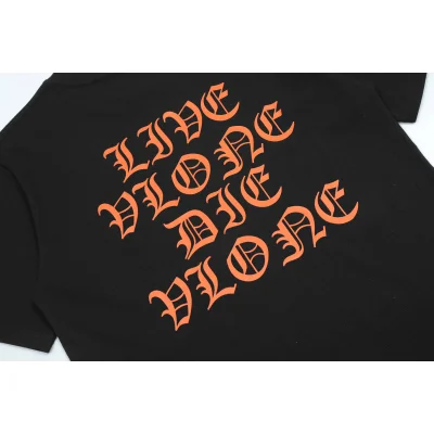 Футболка Vlone Live Alone Die Alone Gothic "Black" фото № 7