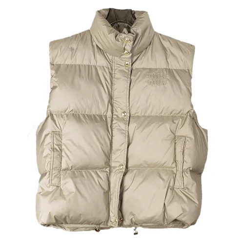 Жилетка Miu Miu Frontside Striped Logo Clear Miu Miu "Beige"