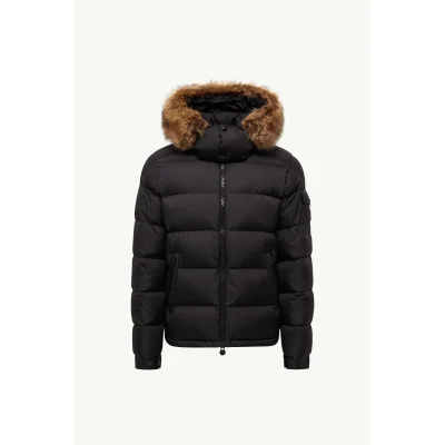 Пуховик Moncler Mayaf Faux Fur-Trimmed Quilted Shell "Black" фото № 5
