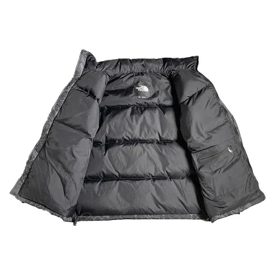 Пуховик The North Face With Patterns And Logo "Black/Gray" фото № 2