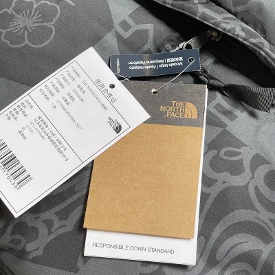 Пуховик The North Face With Patterns And Logo "Black/Gray" фото № 4