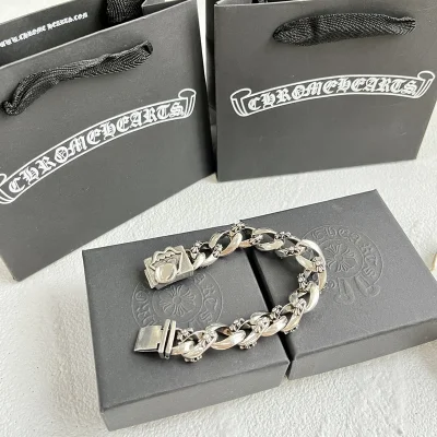 Браслет Chrome Hearts With Engraving "Silver" фото № 3