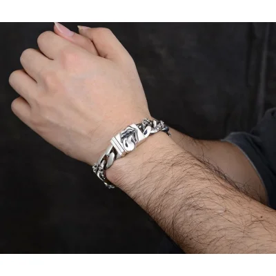 Браслет Chrome Hearts With Engraving "Silver" фото № 8