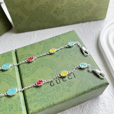 Браслет Gucci Colored Beads G "Silver" фото № 3 Браслет Gucci Colored Beads G "Silver" фото № 3