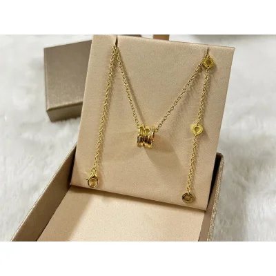 Подвеска Bulgari Wide With Shaped Like Spool Of Thread "Gold" фото № 5