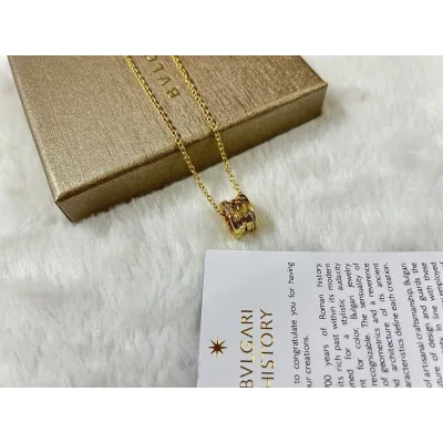 Подвеска Bulgari Wide With Shaped Like Spool Of Thread "Gold" фото № 7